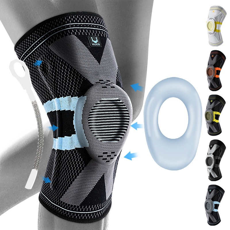 Basketball Football Knitted Spring Non-Slip Running Leggings Fitness Sports Knee Pads Protective Gear Wholesale
