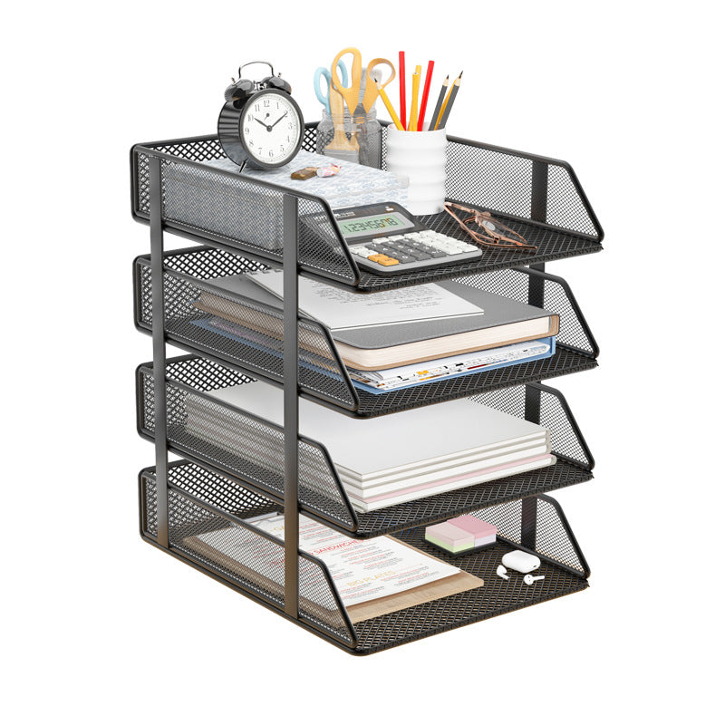 Desk Storage Rack File Storage Box Office Supplies File Rack Desktop Bookshelf Multi-Layer Large Capacity