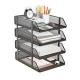 Desk Storage Rack File Storage Box Office Supplies File Rack Desktop Bookshelf Multi-Layer Large Capacity
