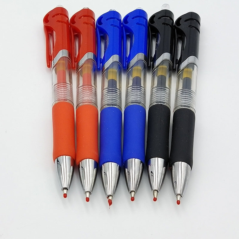 Press-Type Gel Pen K35 Signature Pen Red Blue Black Press-Type Water Pen Office and Study Supplies Refill Portable