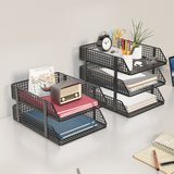 Desk Storage Rack File Storage Box Office Supplies File Rack Desktop Bookshelf Multi-Layer Large Capacity