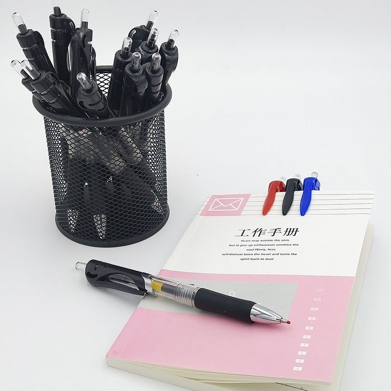 Press-Type Gel Pen K35 Signature Pen Red Blue Black Press-Type Water Pen Office and Study Supplies Refill Portable