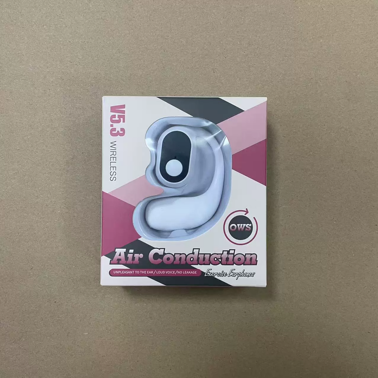 Long endurance ear-hanging OWS Bluetooth headset noise reduction not in-ear digital display power display cross-border earphones