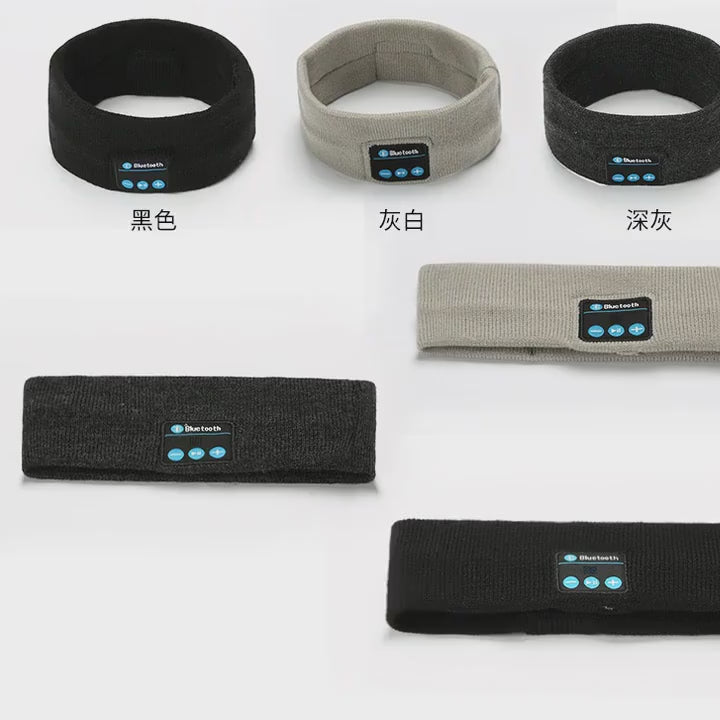 Cross-Border Hot-Selling Wireless Bluetooth Headband Outdoor Fitness Sweat-Absorbing Headphones Music Call Outdoor Knitted Bluetooth Headband